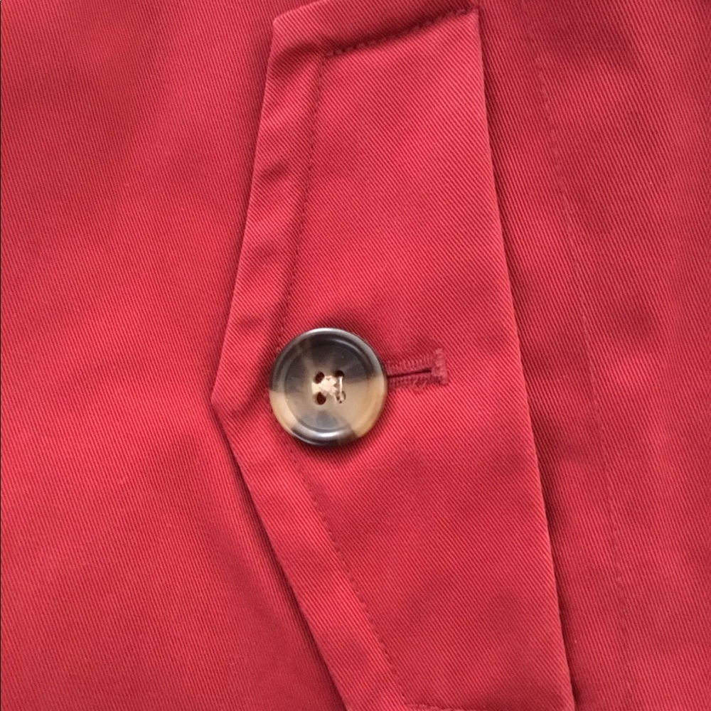 Banana a Republic Factory red trench jacket sz L - Picture 6 of 6